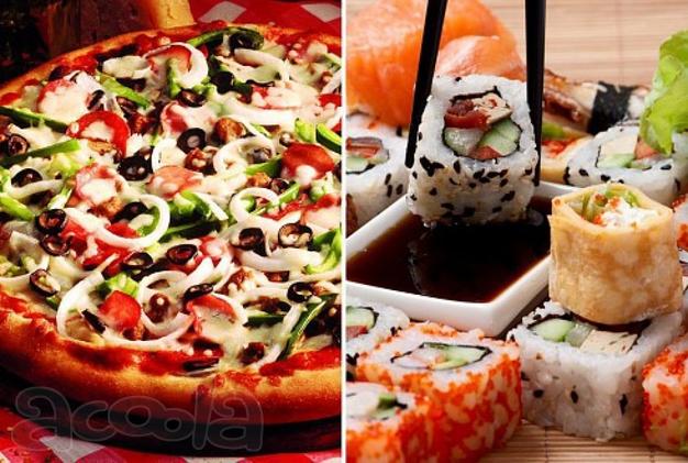 Доставка вкусной пиццы, роллов, фастфуда